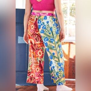 Anthropologie Roeqiya Fris Garden Bloom Flannel Pajama PJ Pant. LP. 25” inseam